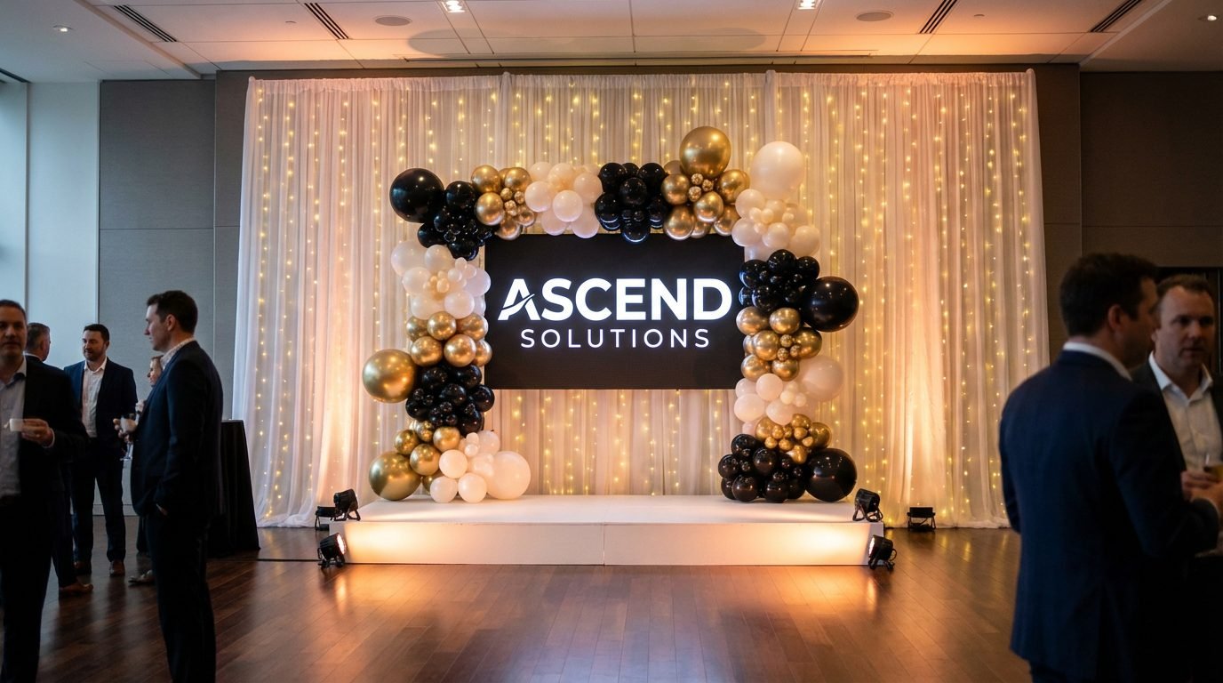 Corporate event stage setup